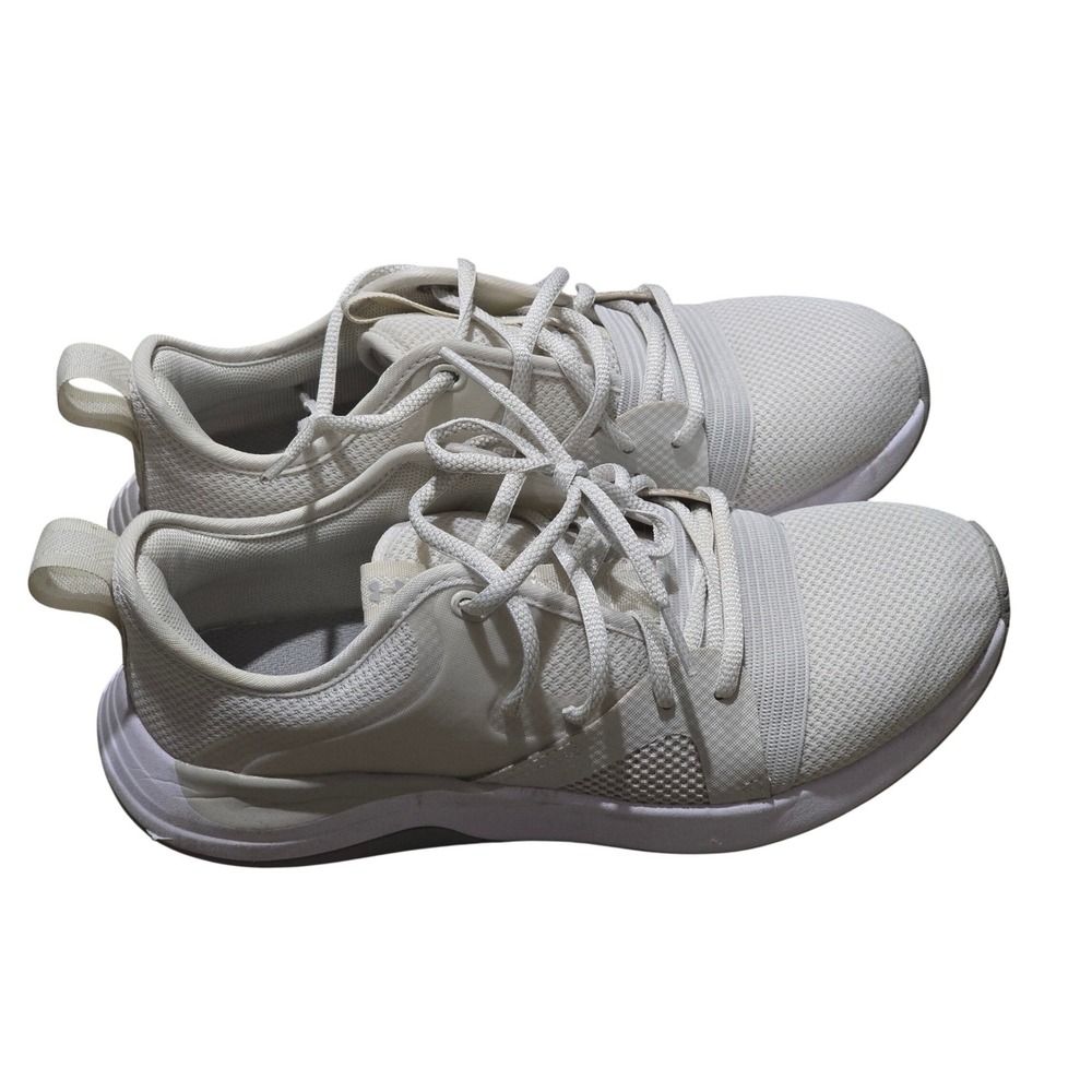 Under Armour White Running Training Sneakers Women's 8.5 Gym Walking Athletic